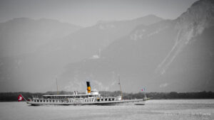 lac léman magnifique n&b